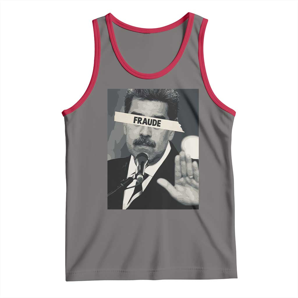 Sarcastic Maduro Fraude Tank Top Corruption Venezuela Political Satire TS02 Deep Heather Red Print Your Wear