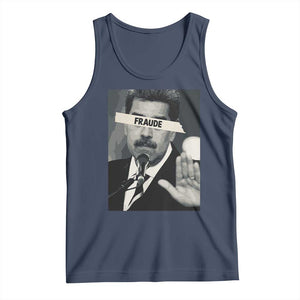 Sarcastic Maduro Fraude Tank Top Corruption Venezuela Political Satire TS02 Navy Print Your Wear