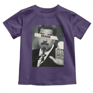 Sarcastic Maduro Fraude Toddler T Shirt Corruption Venezuela Political Satire TS02 Purple Print Your Wear