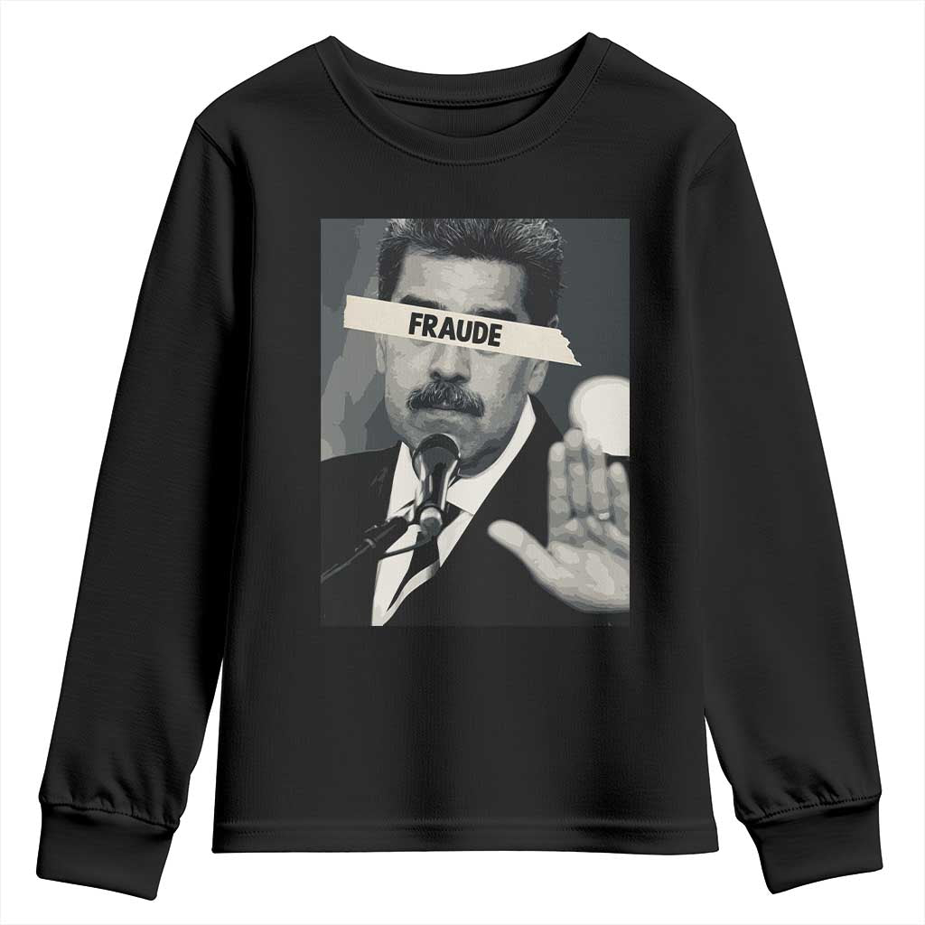 Sarcastic Maduro Fraude Youth Sweatshirt Corruption Venezuela Political Satire TS02 Black Print Your Wear