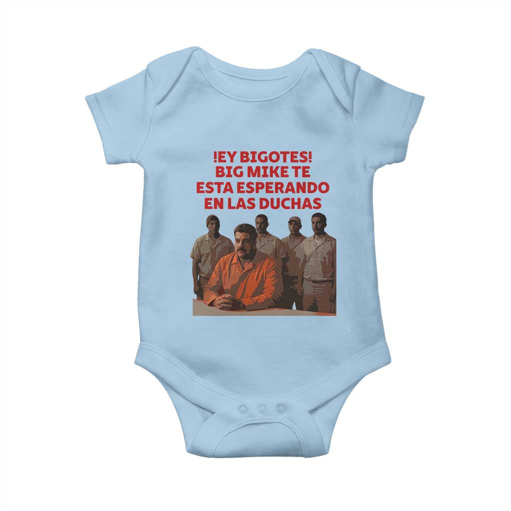 Maduro in Prison Meme Satire Baby Onesie Spanish Political Politcal Sarcasm TS02 Light Blue Print Your Wear