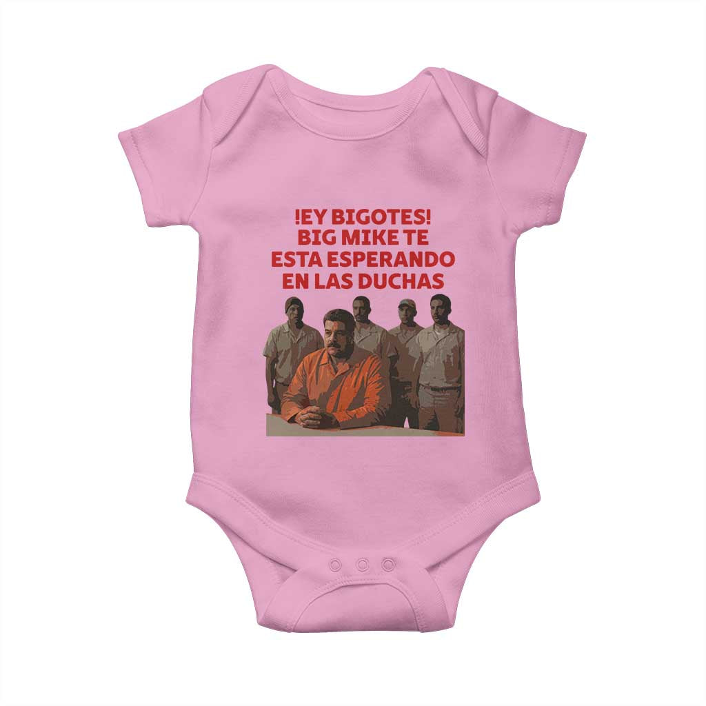 Maduro in Prison Meme Satire Baby Onesie Spanish Political Politcal Sarcasm TS02 Light Pink Print Your Wear