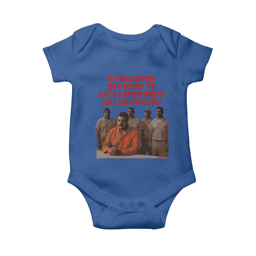 Maduro in Prison Meme Satire Baby Onesie Spanish Political Politcal Sarcasm TS02 Royal Blue Print Your Wear