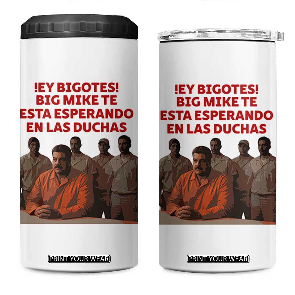 Maduro in Prison Meme Satire 4 in 1 Can Cooler Tumbler Spanish Political Politcal Sarcasm TS02 One Size: 16 oz White Print Your Wear