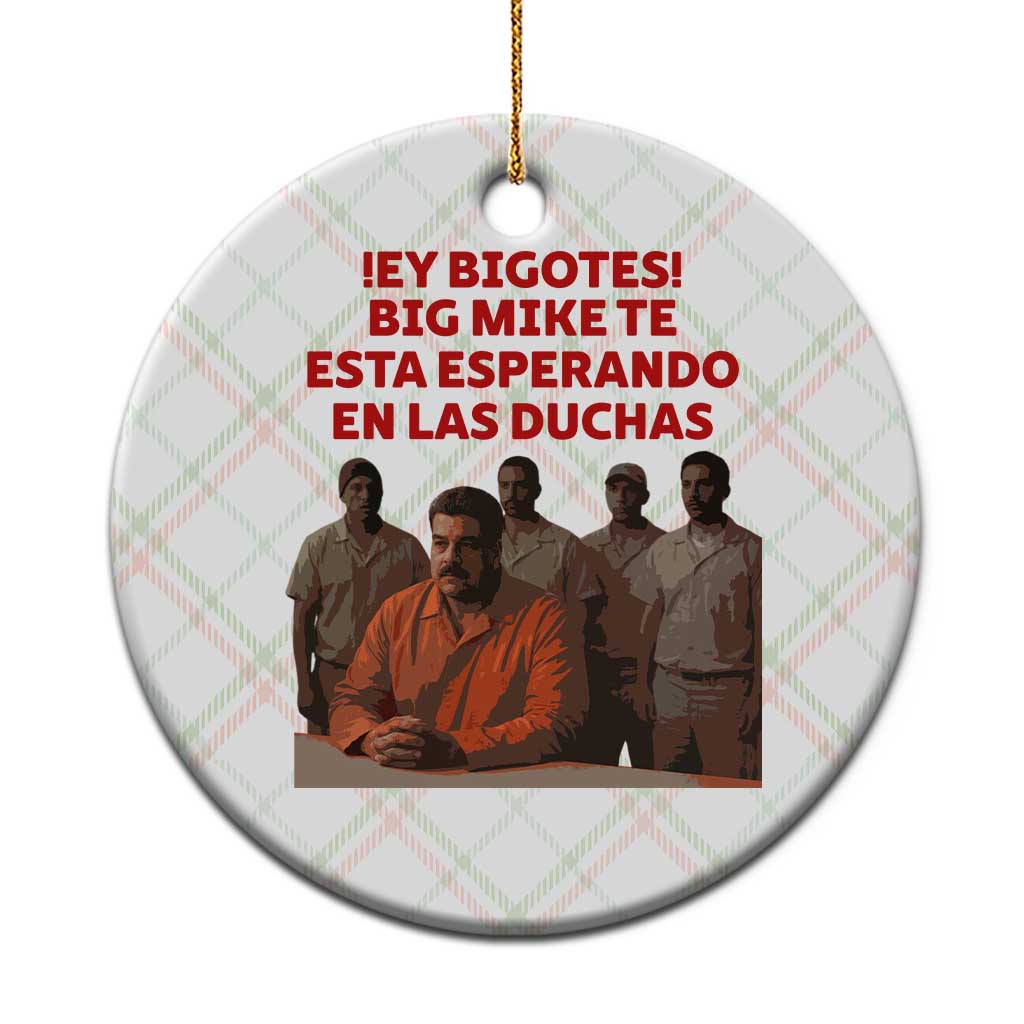 Maduro in Prison Meme Satire Ceramic Ornament Spanish Political Politcal Sarcasm TS02 1pc Christmas Plaid Print Your Wear