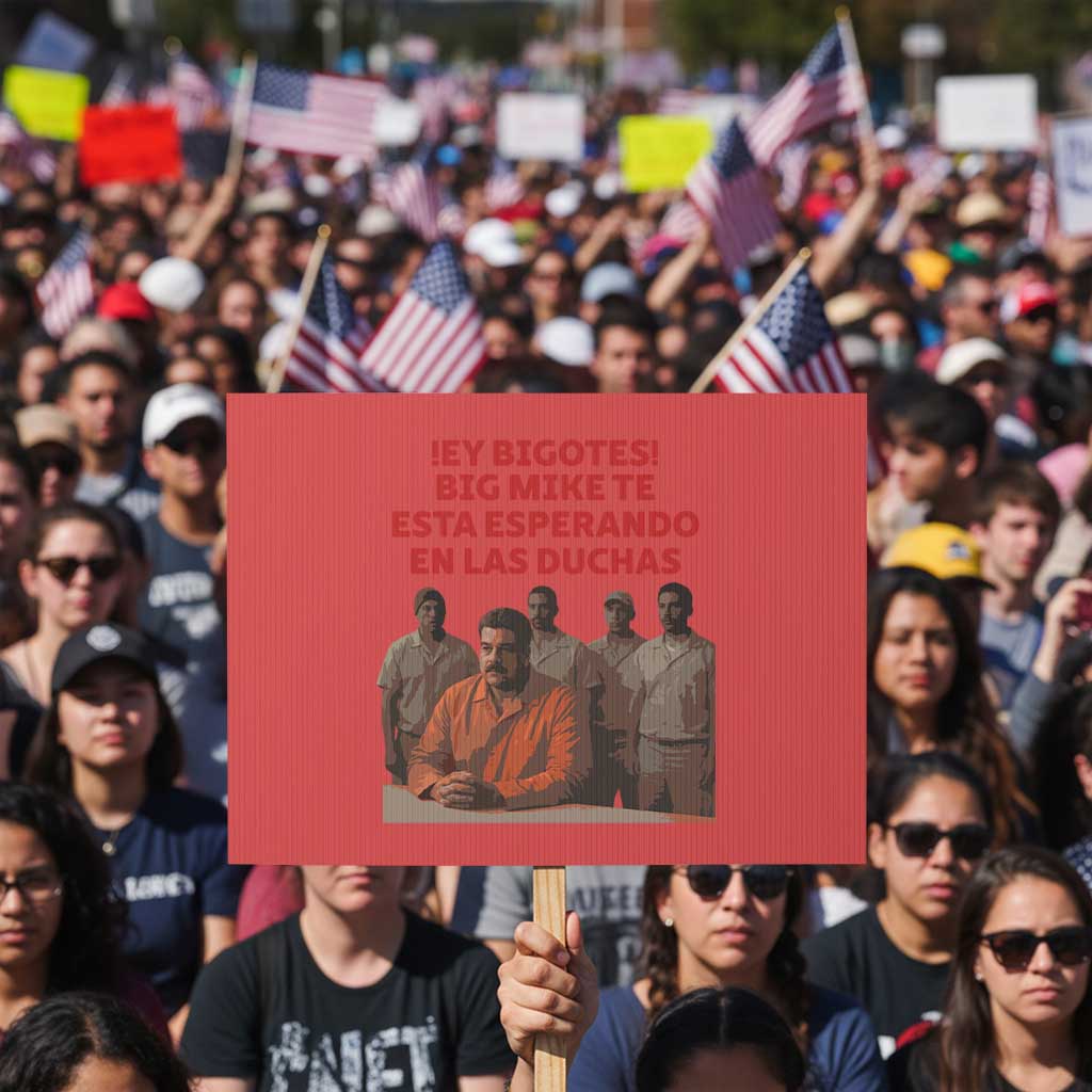 Maduro in Prison Meme Satire Protest Sign Spanish Political Politcal Sarcasm TS02 Horizontal 18
