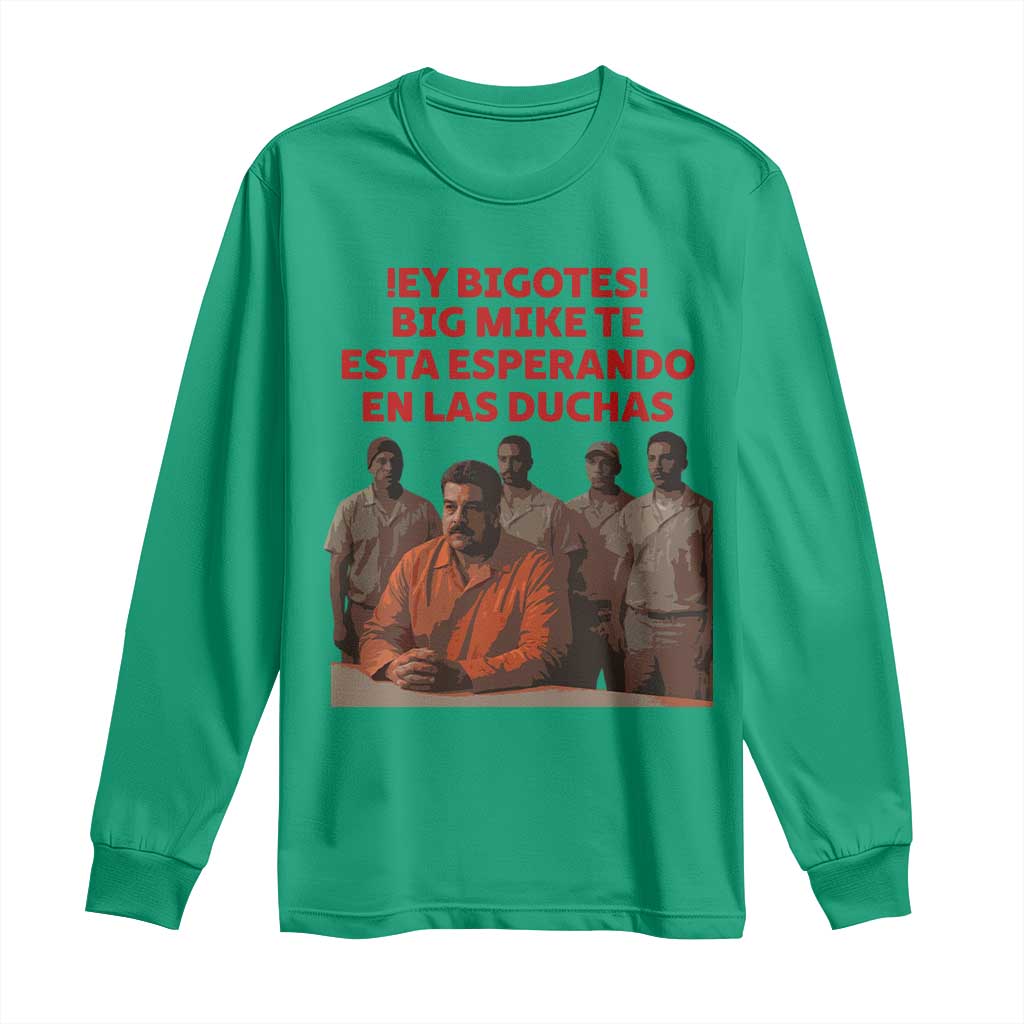 Maduro in Prison Meme Satire Long Sleeve Shirt Spanish Political Politcal Sarcasm TS02 Irish Green Print Your Wear