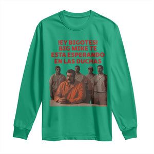 Maduro in Prison Meme Satire Long Sleeve Shirt Spanish Political Politcal Sarcasm TS02 Irish Green Print Your Wear