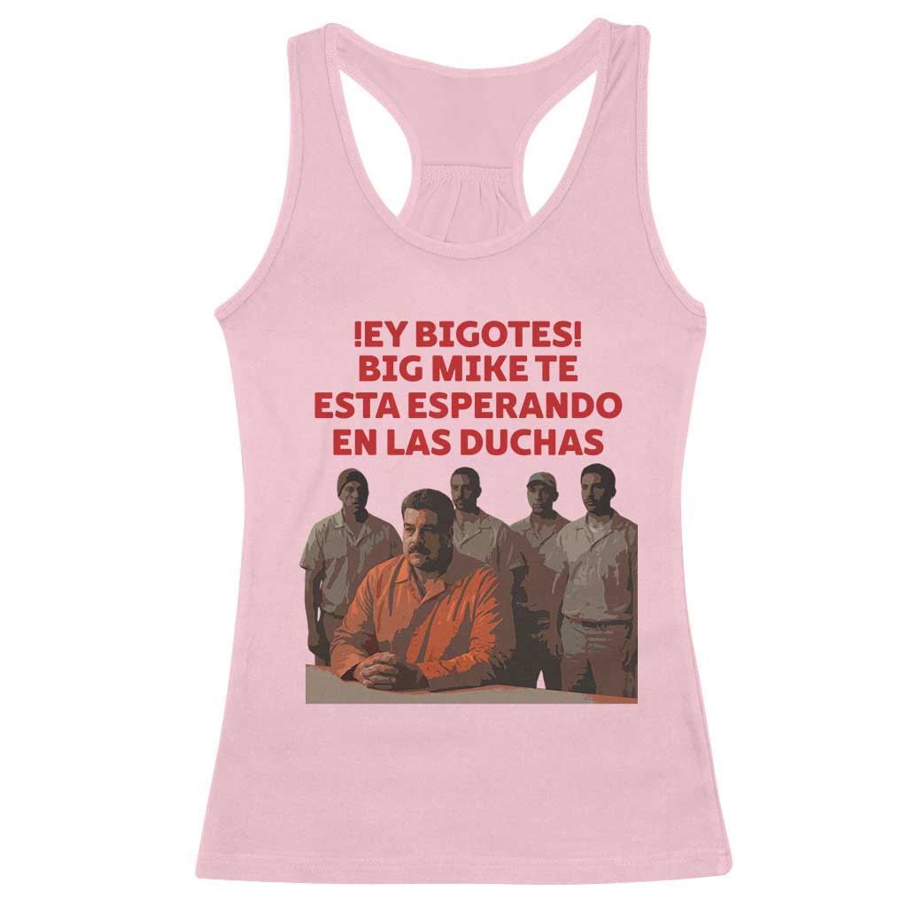 Maduro in Prison Meme Satire Racerback Tank Top Spanish Political Politcal Sarcasm TS02 Light Pink Print Your Wear