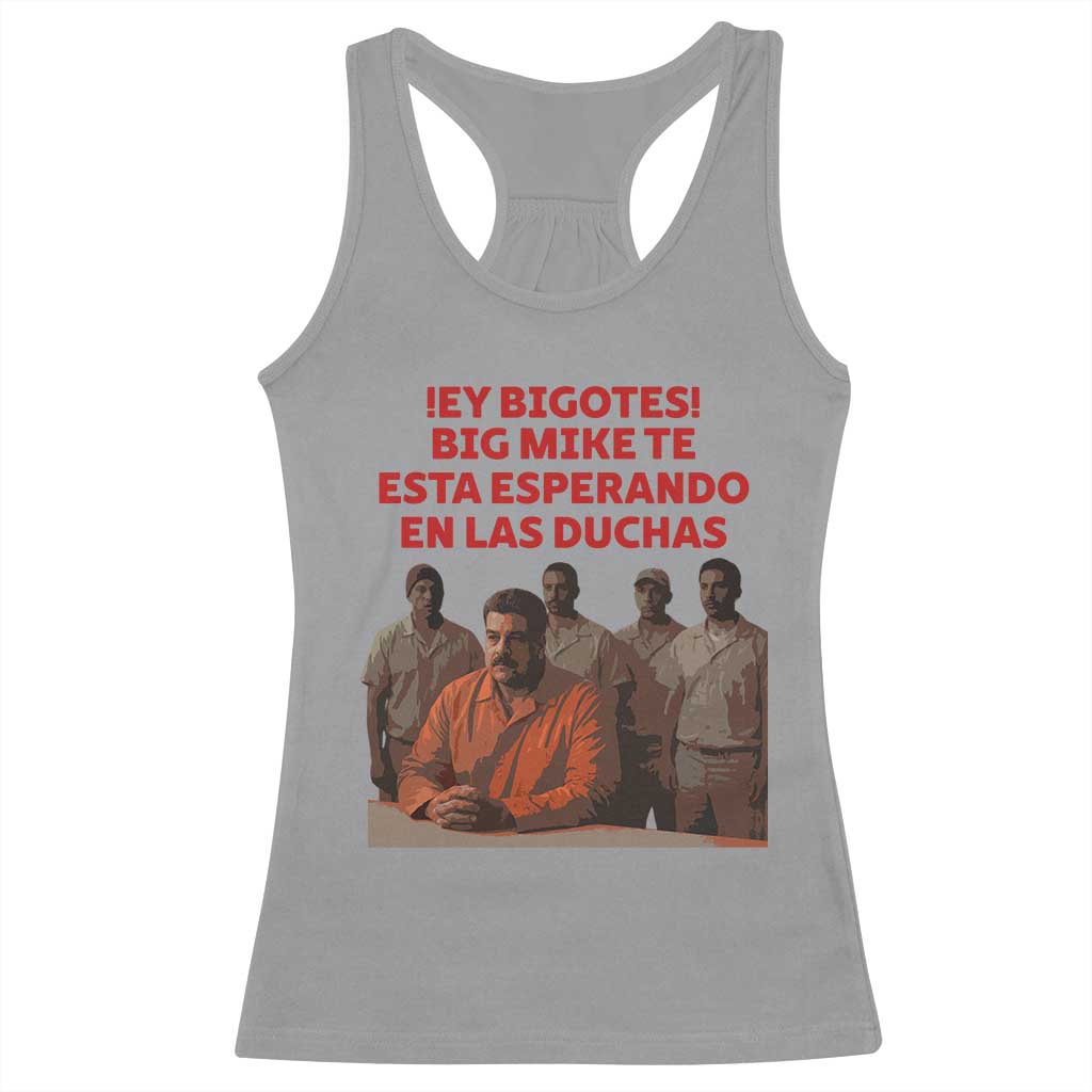 Maduro in Prison Meme Satire Racerback Tank Top Spanish Political Politcal Sarcasm TS02 Sport Gray Print Your Wear