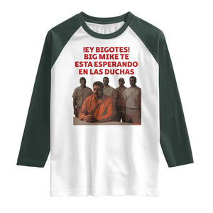 Maduro in Prison Meme Satire Raglan Shirt Spanish Political Politcal Sarcasm TS02 White Dark Forest Green Print Your Wear
