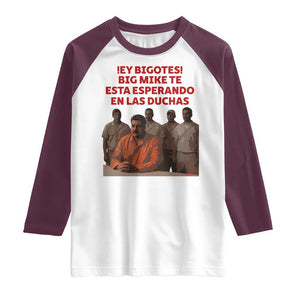Maduro in Prison Meme Satire Raglan Shirt Spanish Political Politcal Sarcasm TS02 White Maroon Print Your Wear
