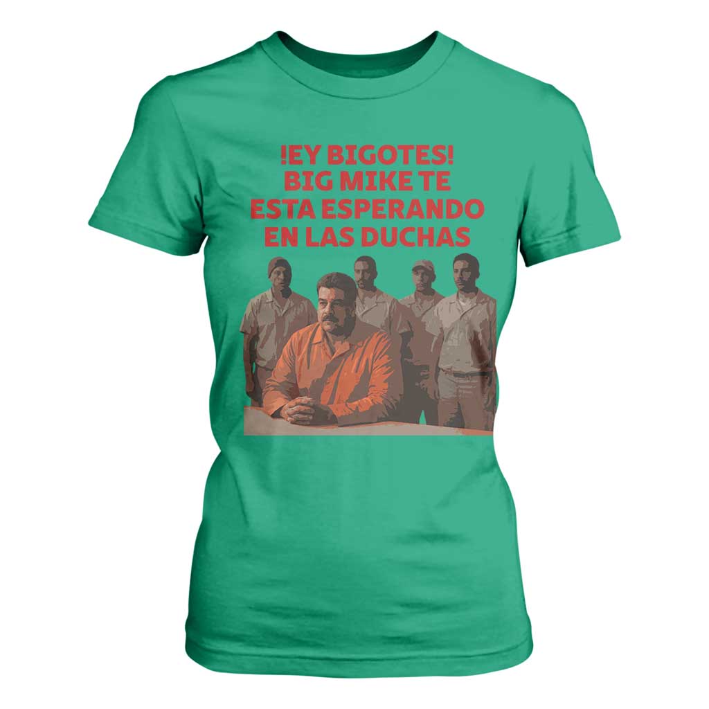 Maduro in Prison Meme Satire T Shirt For Women Spanish Political Politcal Sarcasm TS02 Irish Green Print Your Wear
