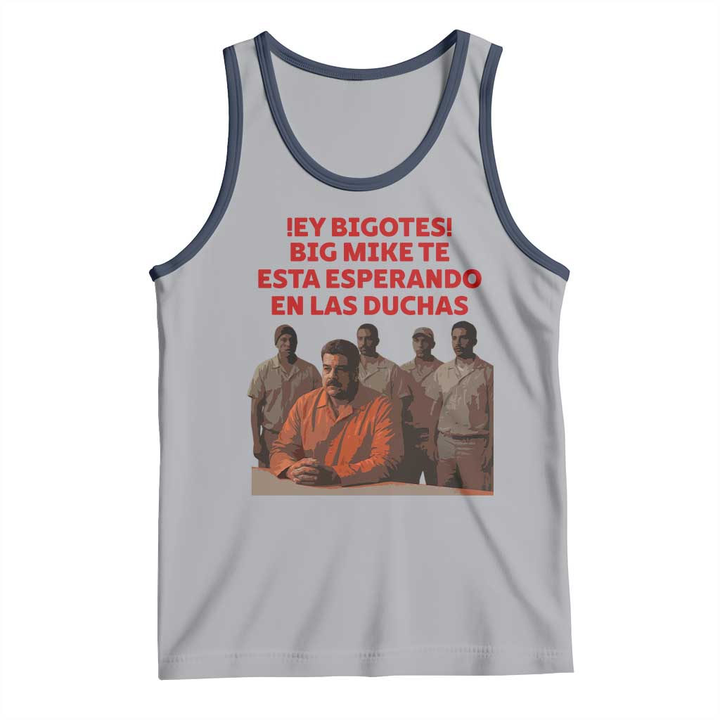 Maduro in Prison Meme Satire Tank Top Spanish Political Politcal Sarcasm TS02 Athletic Heather Navy Print Your Wear