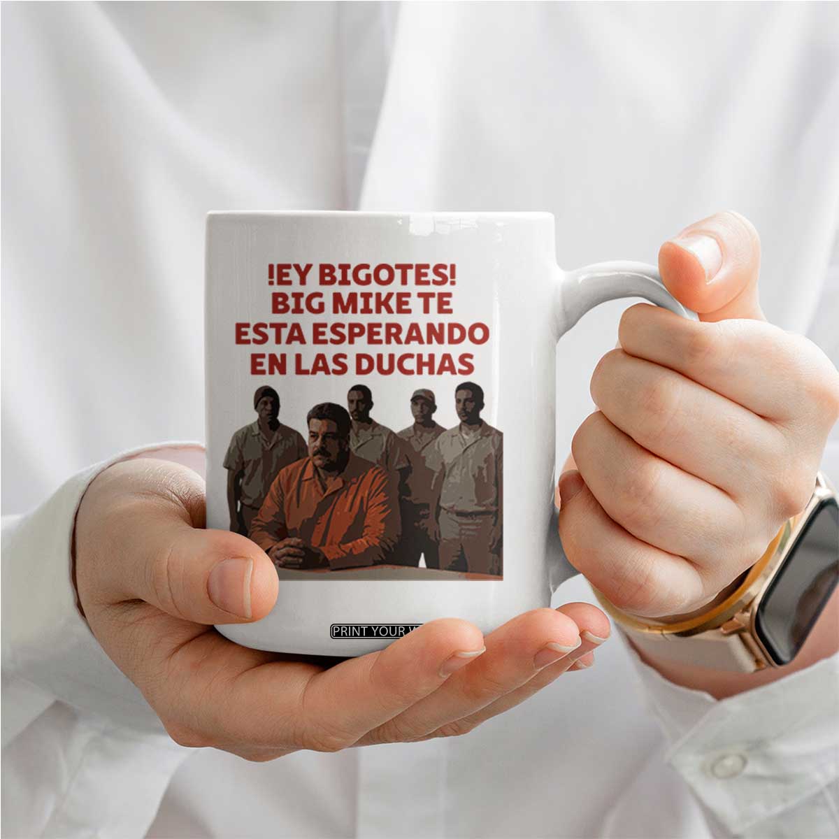 Maduro in Prison Meme Satire Coffee Mug Spanish Political Politcal Sarcasm TS02 Print Your Wear