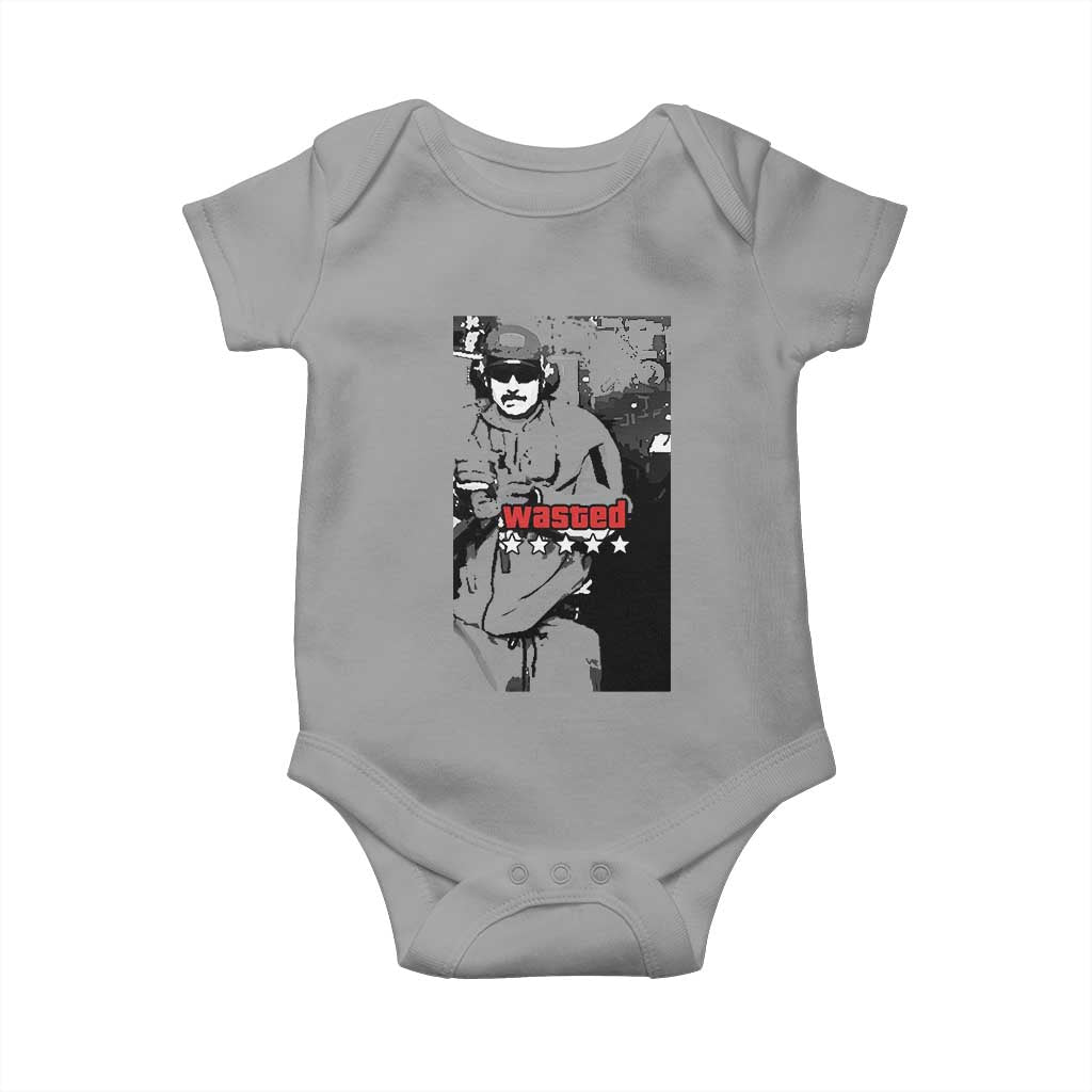 Wasted Maduro Meme Baby Onesie Dictators Downfall Political Satire GTA Style TS02 Sport Gray Print Your Wear