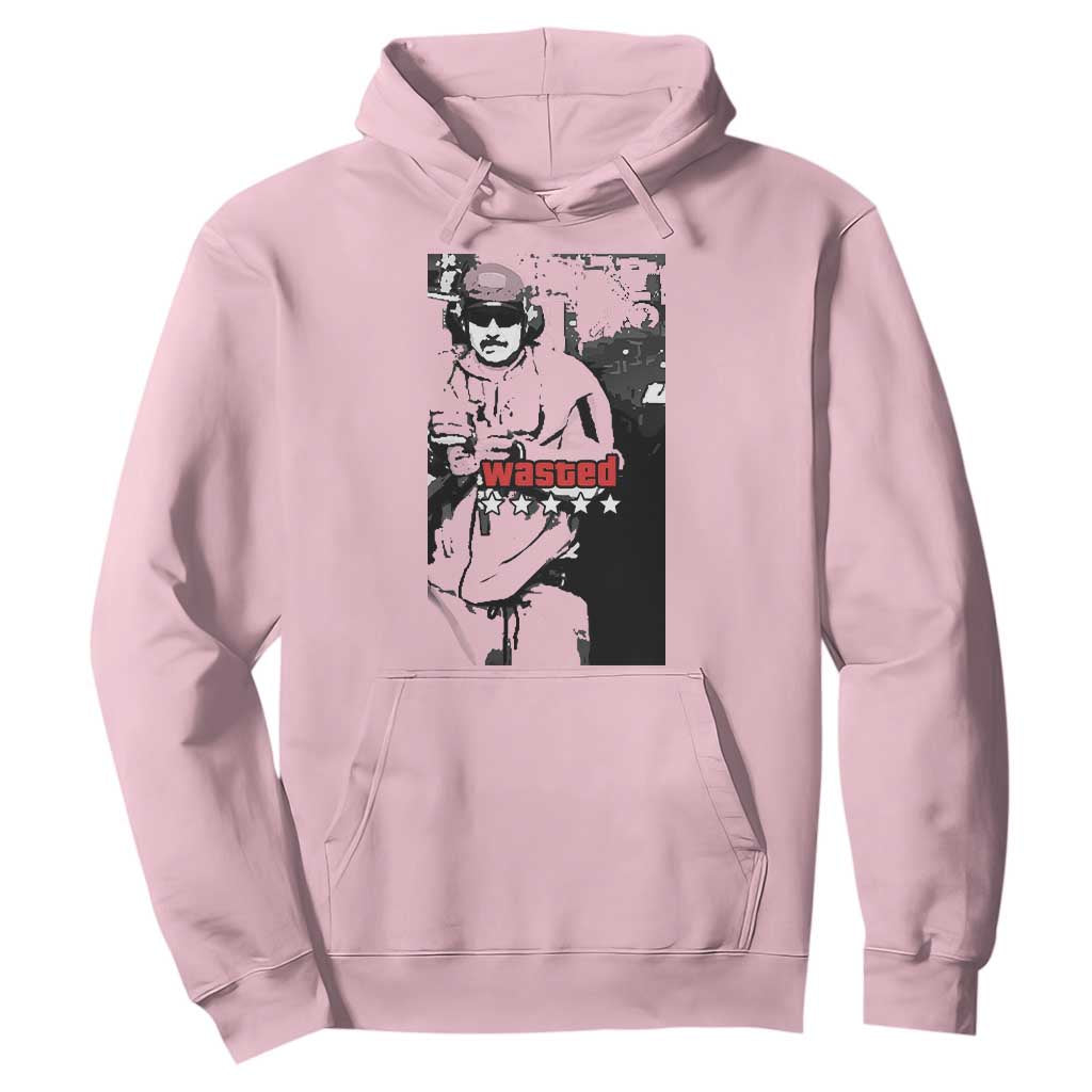 Wasted Maduro Meme Hoodie Dictators Downfall Political Satire GTA Style TS02 Light Pink Print Your Wear