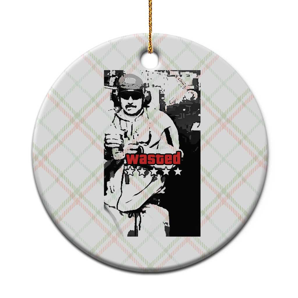 Wasted Maduro Meme Ceramic Ornament Dictators Downfall Political Satire GTA Style TS02 1pc Christmas Plaid Print Your Wear