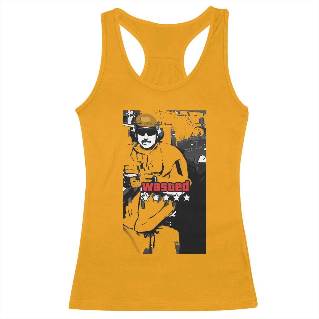 Wasted Maduro Meme Racerback Tank Top Dictators Downfall Political Satire GTA Style TS02 Gold Print Your Wear