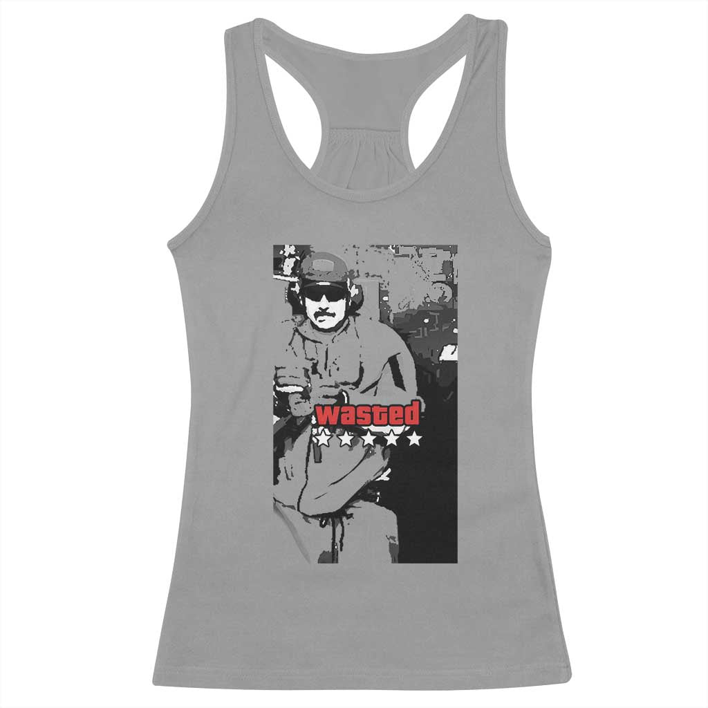 Wasted Maduro Meme Racerback Tank Top Dictators Downfall Political Satire GTA Style TS02 Sport Gray Print Your Wear