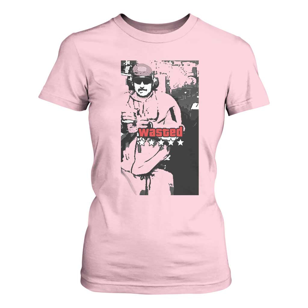 Wasted Maduro Meme T Shirt For Women Dictators Downfall Political Satire GTA Style TS02 Light Pink Print Your Wear