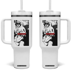Wasted Maduro Meme Tumbler With Handle Dictators Downfall Political Satire GTA Style TS02 One Size: 40 oz White Print Your Wear