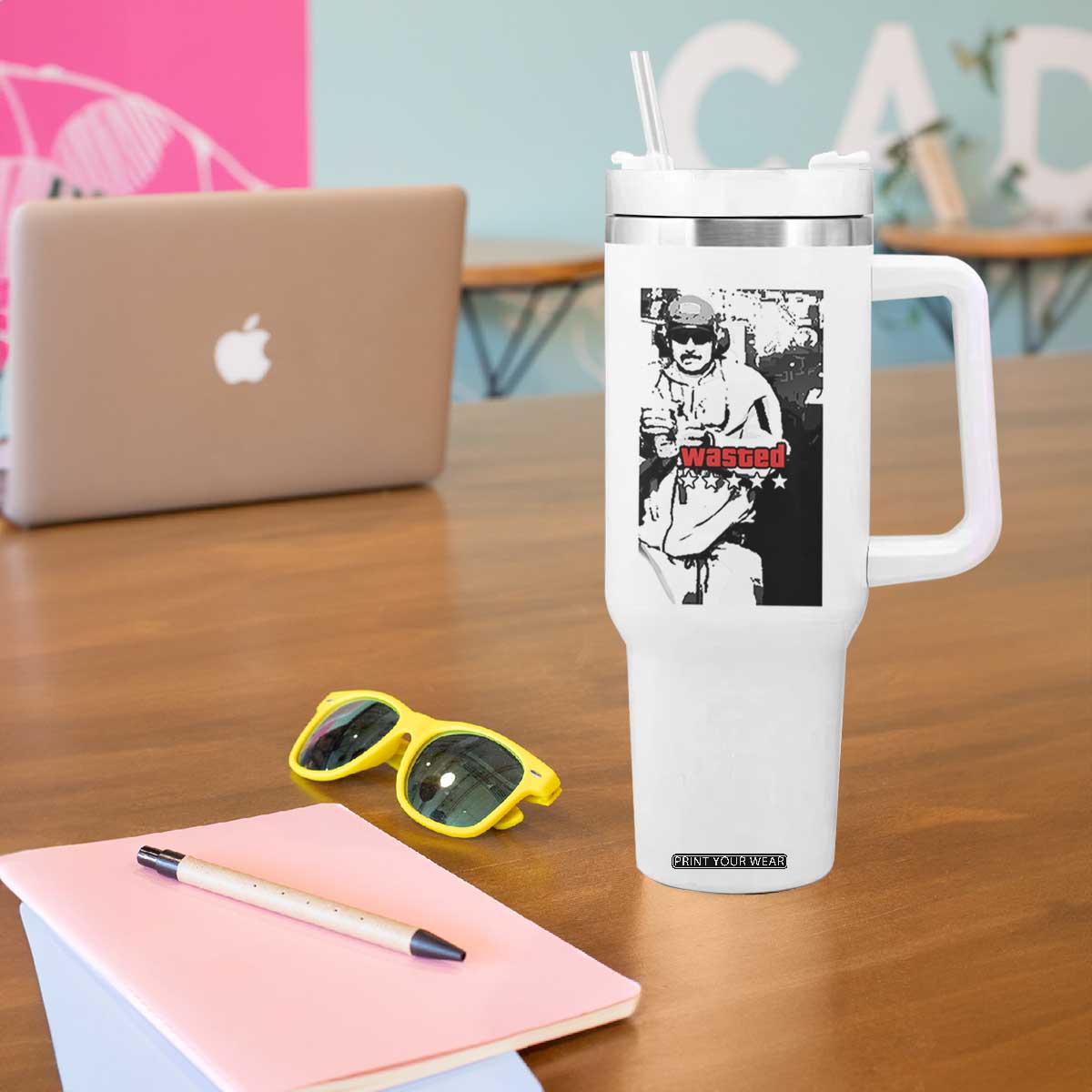 Wasted Maduro Meme Tumbler With Handle Dictators Downfall Political Satire GTA Style TS02 Print Your Wear