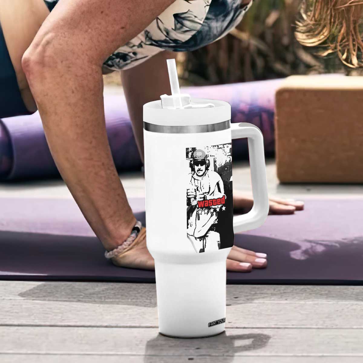 Wasted Maduro Meme Tumbler With Handle Dictators Downfall Political Satire GTA Style TS02 Print Your Wear