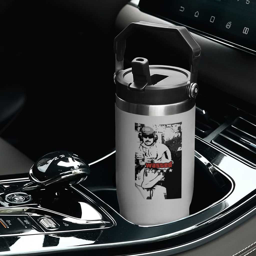 Wasted Maduro Meme Flip Straw Tumbler Dictator’s Downfall Political Satire GTA Style TS02 Print Your Wear