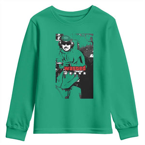 Wasted Maduro Meme Youth Sweatshirt Dictators Downfall Political Satire GTA Style TS02 Irish Green Print Your Wear