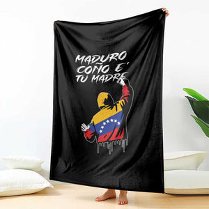 Maduro Cono e Tu Madre Throw Blanket Venezuelan Protest Graffiti Graphic TS02 Print Your Wear