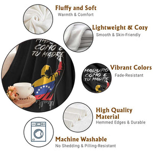 Maduro Cono e Tu Madre Throw Blanket Venezuelan Protest Graffiti Graphic TS02 Print Your Wear