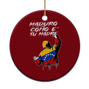 Maduro Cono e Tu Madre Ceramic Ornament Venezuelan Protest Graffiti Graphic TS02 1pc Red Print Your Wear