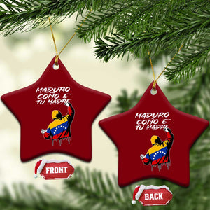 Maduro Cono e Tu Madre Ceramic Ornament Venezuelan Protest Graffiti Graphic TS02 Print Your Wear