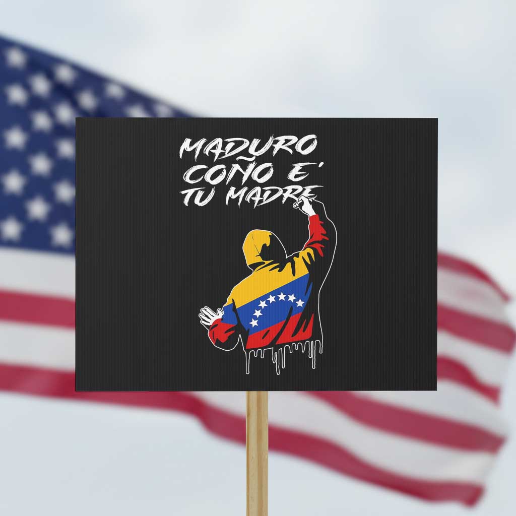 Maduro Cono e Tu Madre Protest Sign Venezuelan Protest Graffiti Graphic TS02 Horizontal 18
