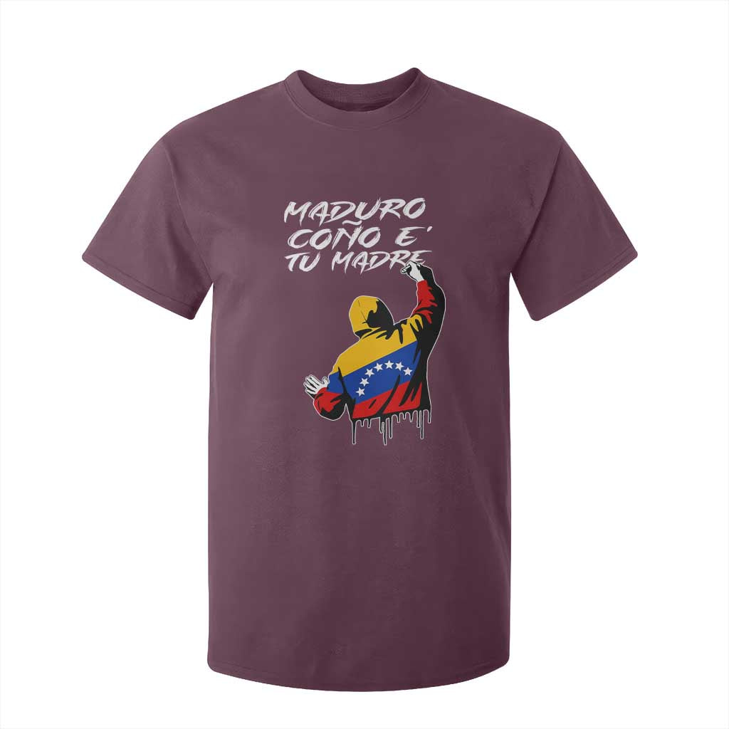 Maduro Cono e Tu Madre T Shirt For Kid Venezuelan Protest Graffiti Graphic TS02 Maroon Print Your Wear