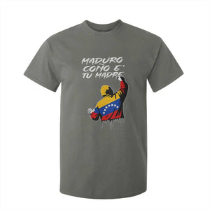Maduro Cono e Tu Madre T Shirt For Kid Venezuelan Protest Graffiti Graphic TS02 Military Green Print Your Wear
