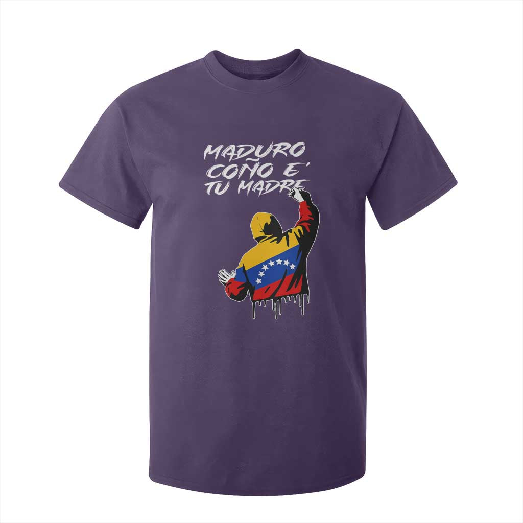 Maduro Cono e Tu Madre T Shirt For Kid Venezuelan Protest Graffiti Graphic TS02 Purple Print Your Wear