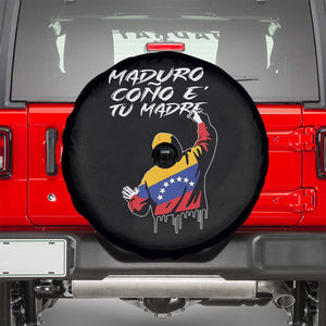 Maduro Cono e Tu Madre Spare Tire Cover Venezuelan Protest Graffiti Graphic TS02 Black Print Your Wear