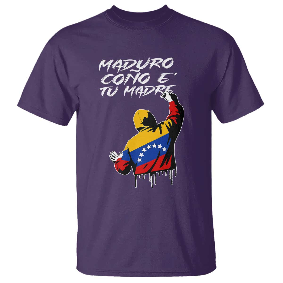 Maduro Cono e Tu Madre T Shirt Venezuelan Protest Graffiti Graphic TS02 Purple Print Your Wear