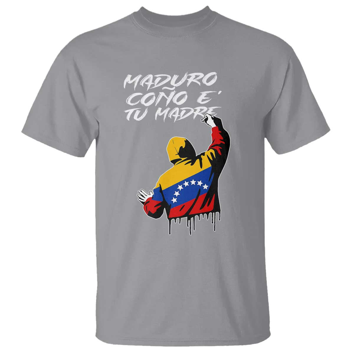 Maduro Cono e Tu Madre T Shirt Venezuelan Protest Graffiti Graphic TS02 Sport Gray Print Your Wear