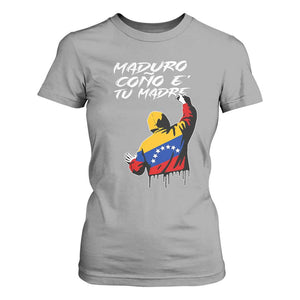 Maduro Cono e Tu Madre T Shirt For Women Venezuelan Protest Graffiti Graphic TS02 Sport Gray Print Your Wear