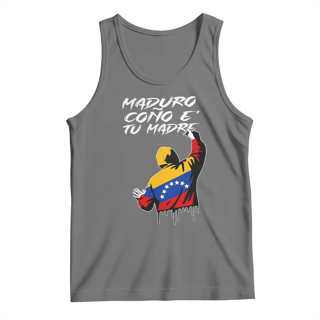 Maduro Cono e Tu Madre Tank Top Venezuelan Protest Graffiti Graphic TS02 Black Heather Print Your Wear