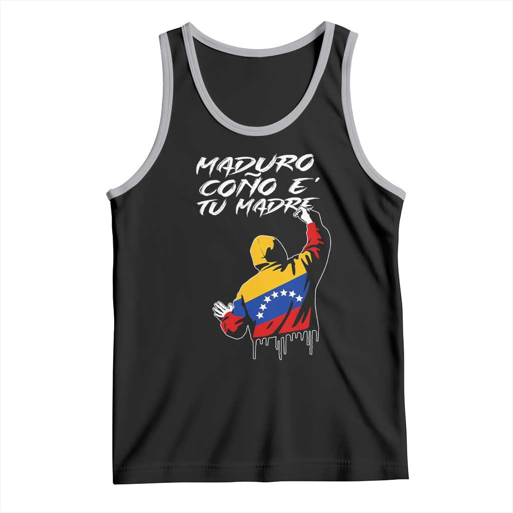 Maduro Cono e Tu Madre Tank Top Venezuelan Protest Graffiti Graphic TS02 Black Athletic Heather Print Your Wear
