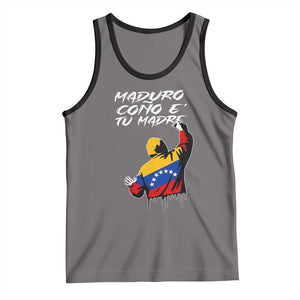 Maduro Cono e Tu Madre Tank Top Venezuelan Protest Graffiti Graphic TS02 Deep Heather Black Print Your Wear