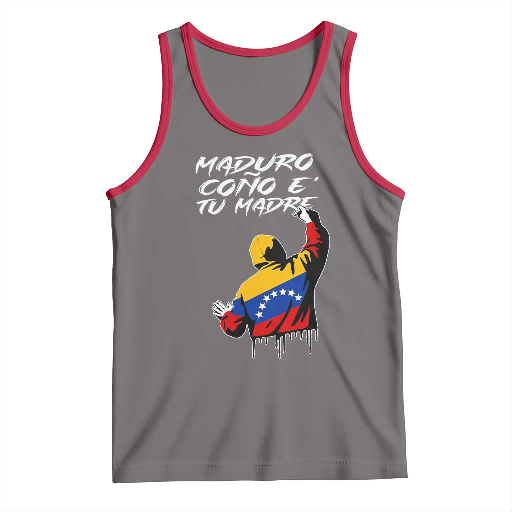 Maduro Cono e Tu Madre Tank Top Venezuelan Protest Graffiti Graphic TS02 Deep Heather Red Print Your Wear