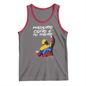 Maduro Cono e Tu Madre Tank Top Venezuelan Protest Graffiti Graphic TS02 Deep Heather Red Print Your Wear