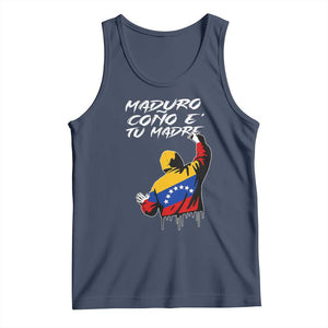 Maduro Cono e Tu Madre Tank Top Venezuelan Protest Graffiti Graphic TS02 Navy Print Your Wear