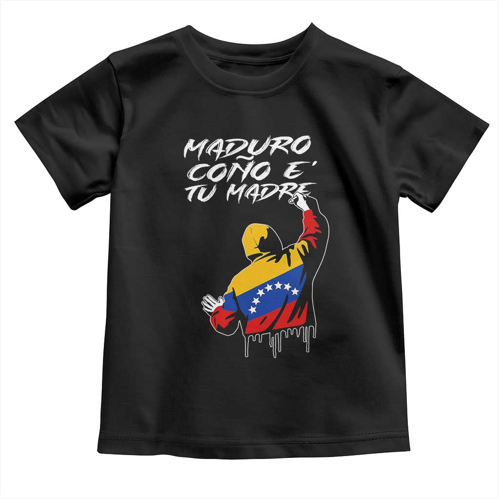 Maduro Cono e Tu Madre Toddler T Shirt Venezuelan Protest Graffiti Graphic - Print Your Wear