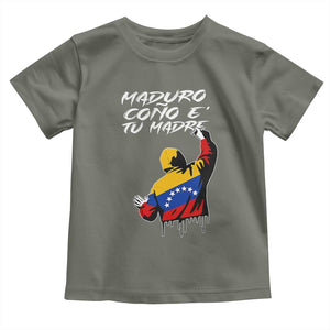 Maduro Cono e Tu Madre Toddler T Shirt Venezuelan Protest Graffiti Graphic TS02 Military Green Print Your Wear